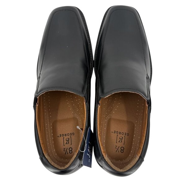 George Men's Dominic Black Faux Leather Comfort Slip-On Loafer Shoes Sz 8.5 NWOB - Picture 8 of 12